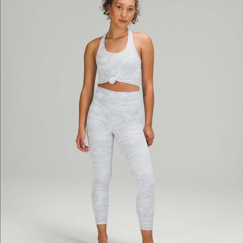 Lululemon Wunder Under White Camo Set